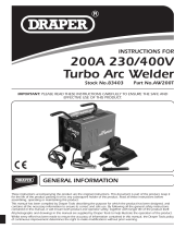 Draper 230/400V Turbo ARC Welder, 200A Operating instructions