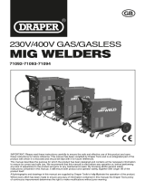 Draper Gas/Gasless 220A MIG Welder Operating instructions