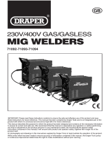 Draper 230/400V Gas/Gasless Turbo MIG Welder Operating instructions