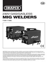 Draper Gas/Gasless MIG Welder, 160A User manual