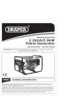 Draper Petrol Generator, 2000W Operating instructions