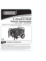 Draper Petrol Generator Operating instructions