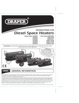 Draper Jet Force Diesel and Kerosene Space Heater, 75,000 BTU/22 kW Operating instructions