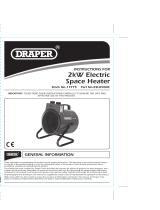 Draper 2kW Space Heater Operating instructions