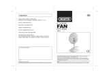 Draper Clip-On Desk Fan, 6", 150mm Operating instructions