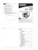 Draper Petrol Water Pump, 500L/Min, 4.8HP Operating instructions
