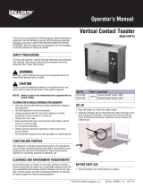 Vollrath Toaster, Contact, Model CBT15 User manual
