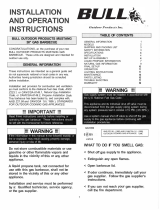 Bull Mustang 36 In. Bbq Operating instructions