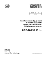 Wacker Neuson RCP-16/230 50 Hz Parts Manual