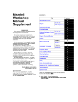 Mazda 6 2002 Workshop Manual