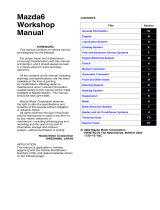 Mazda Mazda 6 Workshop Manual