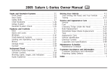 Saturn 2005 L-Series Owner's manual