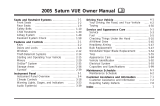 Saturn 2005 Vue Owner's manual