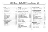 Saturn Outlook 2010 Owner's manual