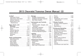 Chevrolet Traverse 2013 Owner's manual