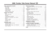 Pontiac Vibe 2008 Owner's manual