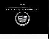 Cadillac 2003 Escalade Owner's manual