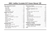 Cadillac ESCALADE EXT 2005 Owner's manual