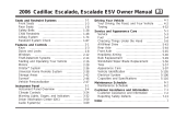 Cadillac Escalade 2006 Owner's manual