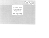 Sea Ray 1998 210 BOW RIDER Owner's manual