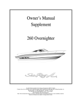 Sea Ray 2001 260 OVERNIGHTER Supplement Owner's manual