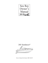Sea Ray 260 Sundancer Owner's manual