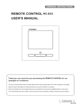 Mitsubishi Heavy Industries RC-EX3 User manual