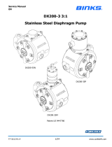 Binks DX200 3:1 Ratio Diaphragm Pump User manual