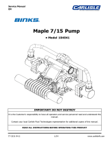 Carlisle Maple 7/15 Pump Owner's manual