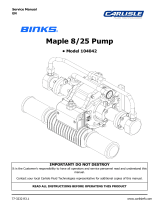 Binks Maple Pumps User manual