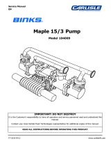 Binks Maple Pumps User manual