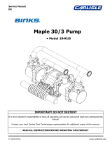 Binks Maple Pumps Owner's manual