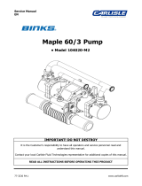 Binks Maple Pumps User manual