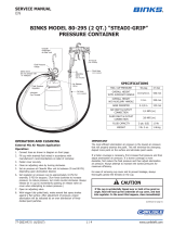 Binks Pressure Cup Outfits User manual