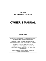 Blaze King TW2000 (Kerr boiler) User manual