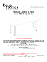 Whalen Mercer Dining Bench User manual