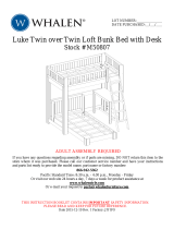 Whalen Luke Twin over Twin Loft Bunk Bed with Desk User manual