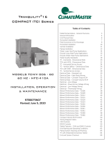 ClimateMaster  Tranquility® 16 Compact TC Series ½ – 5 Ton (1.8 – 17.6 kW)  Install Manual