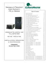 ClimateMaster  Tranquility® Compact High CapacityTC_L Series Horizontal 6 – 10 Ton (21.1 – 35.2 kW) Vertical 6 – 25 Ton (21.1 kW – 87.9 kW)  Install Manual