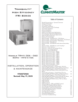 ClimateMaster  Tranquility® High Efficiency TR Series 1-½ – 5 Tons (4.4 – 17.6 kW)  Install Manual