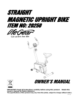 LifeGear Straight Magnetic Upright Bike 20250 Owner's manual