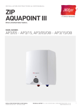 Zip  Aquapoint Unvented Water Heater 15 litres  User manual
