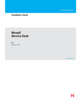 Novell SERVICE DESK - INSTALLATION V6.1 Installation guide