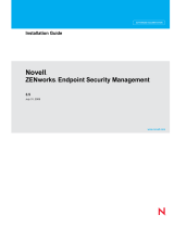 Novell ZENworks Endpoint Security Management 3.5 Installation guide