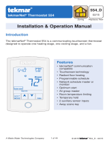 tekmar  Thermostat 554  Installation guide