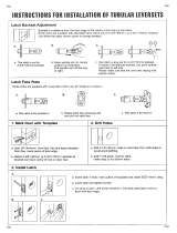 Hagerco 3353 Entry Lock Lever Installation guide