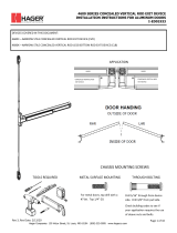 Hagerco 4600 Series Narrow Stile Concealed Vertical Rod - Grade 1 Concealed Vertical Rod Installation guide