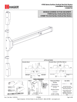 Hagerco 4700 Series - SVR - Grade 1 Surface Vertical Rod Device Installation guide