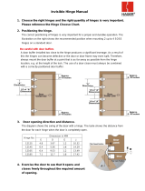 Hagerco 1200 Series - EUROLINE - Invisible Hinge Installation guide