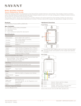 Savant WP3-SW0002-00 Reference guide
